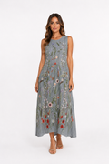 AVÉLIA™ | Vestido Midi Flores Eternas