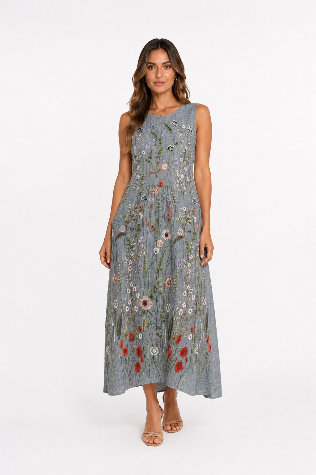 AVÉLIA™ | Vestido Midi Flores Eternas