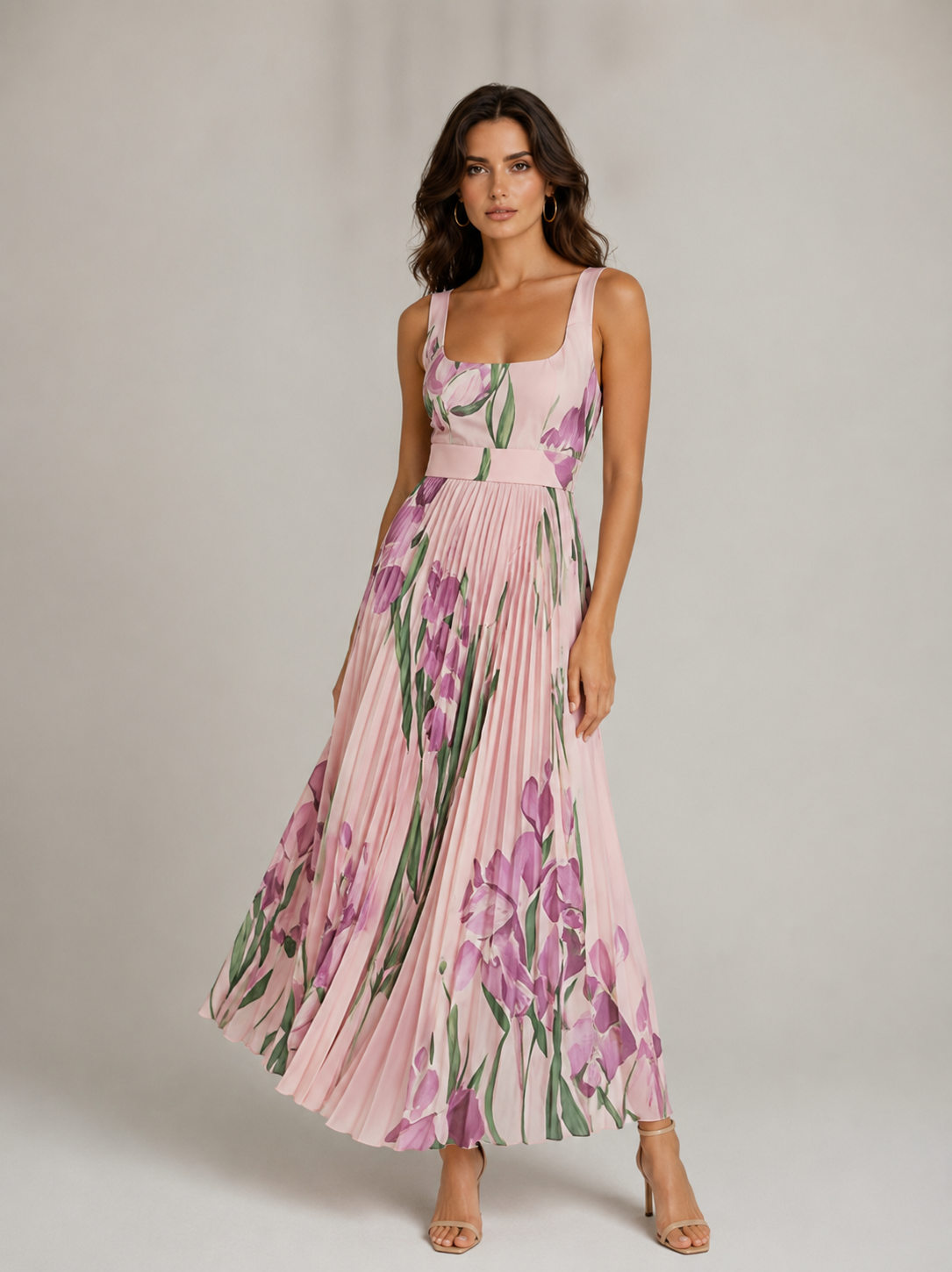ALYSÉA | Vestido largo floral en línea A