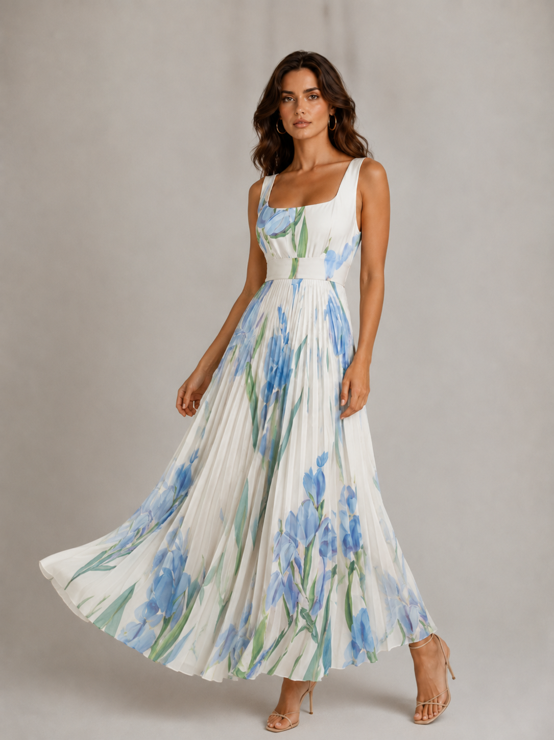 ALYSÉA | Vestido largo floral en línea A