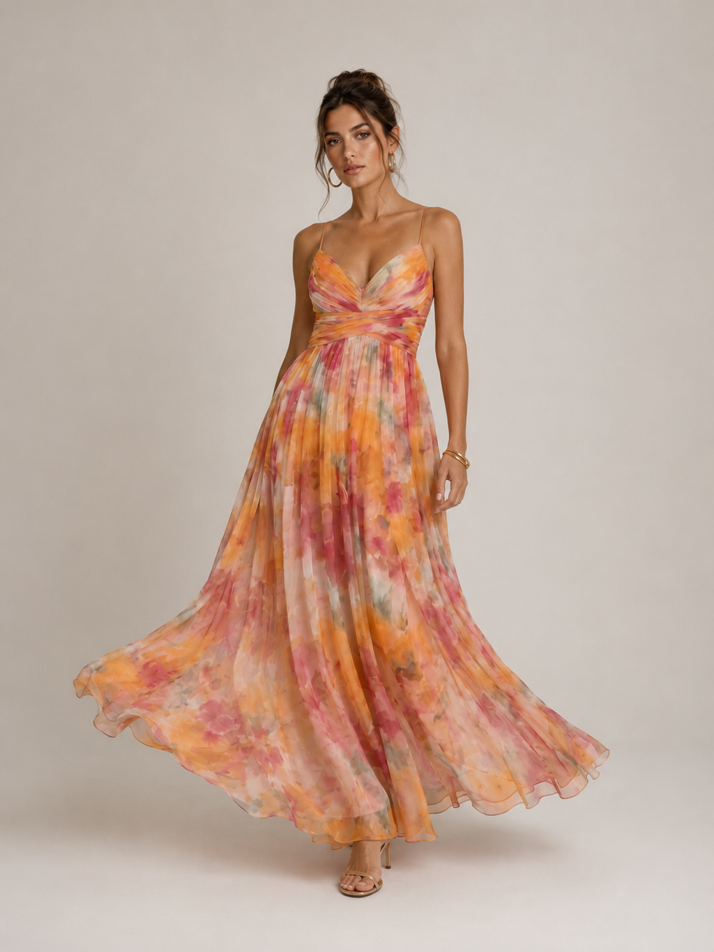 LUMIÈRE | Vestido largo floral elegante