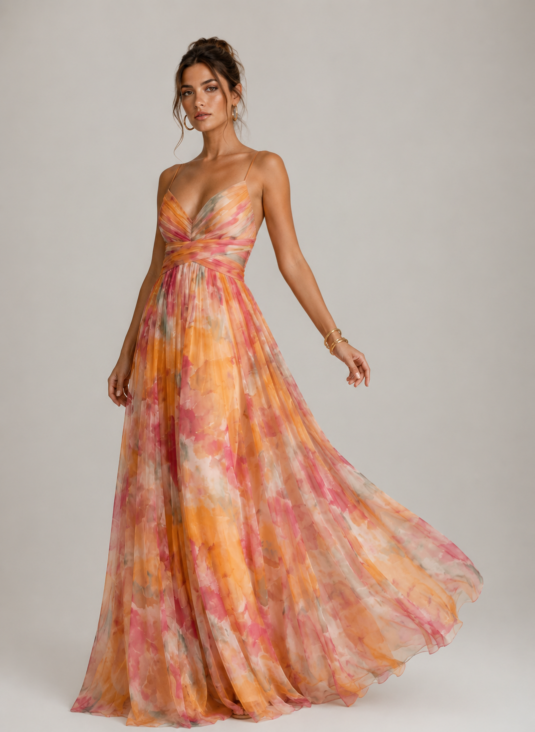 LUMIÈRE | Vestido largo floral elegante