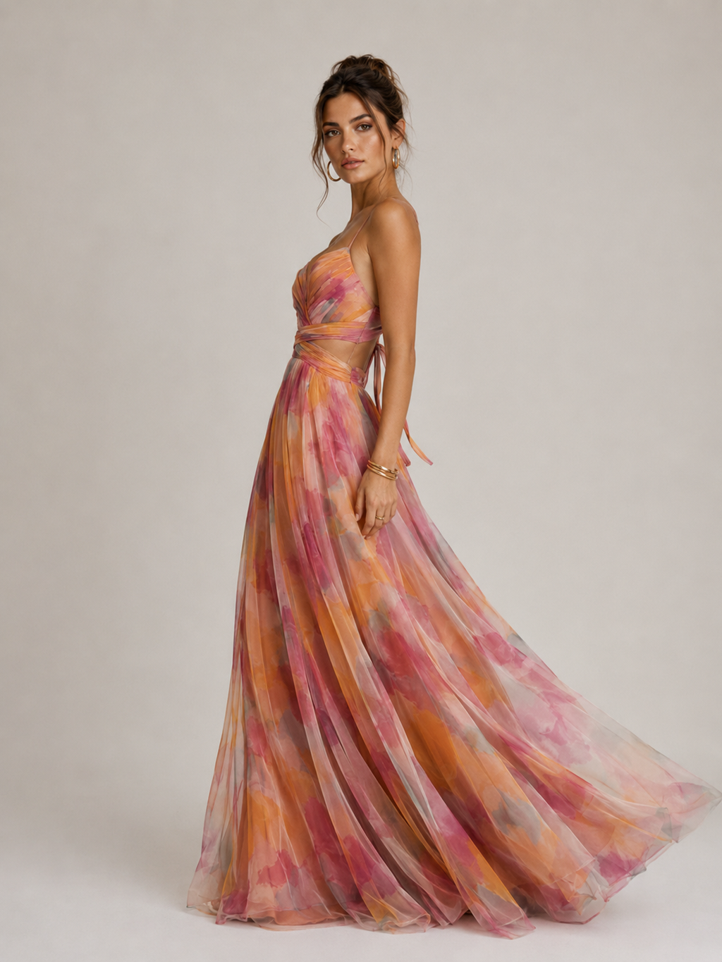 LUMIÈRE | Vestido largo floral elegante