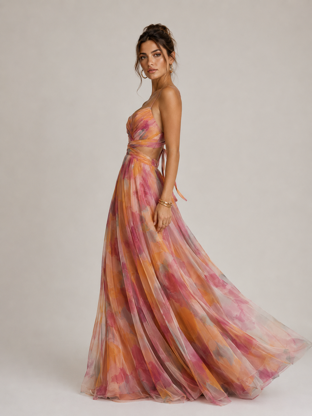 LUMIÈRE | Vestido largo floral elegante