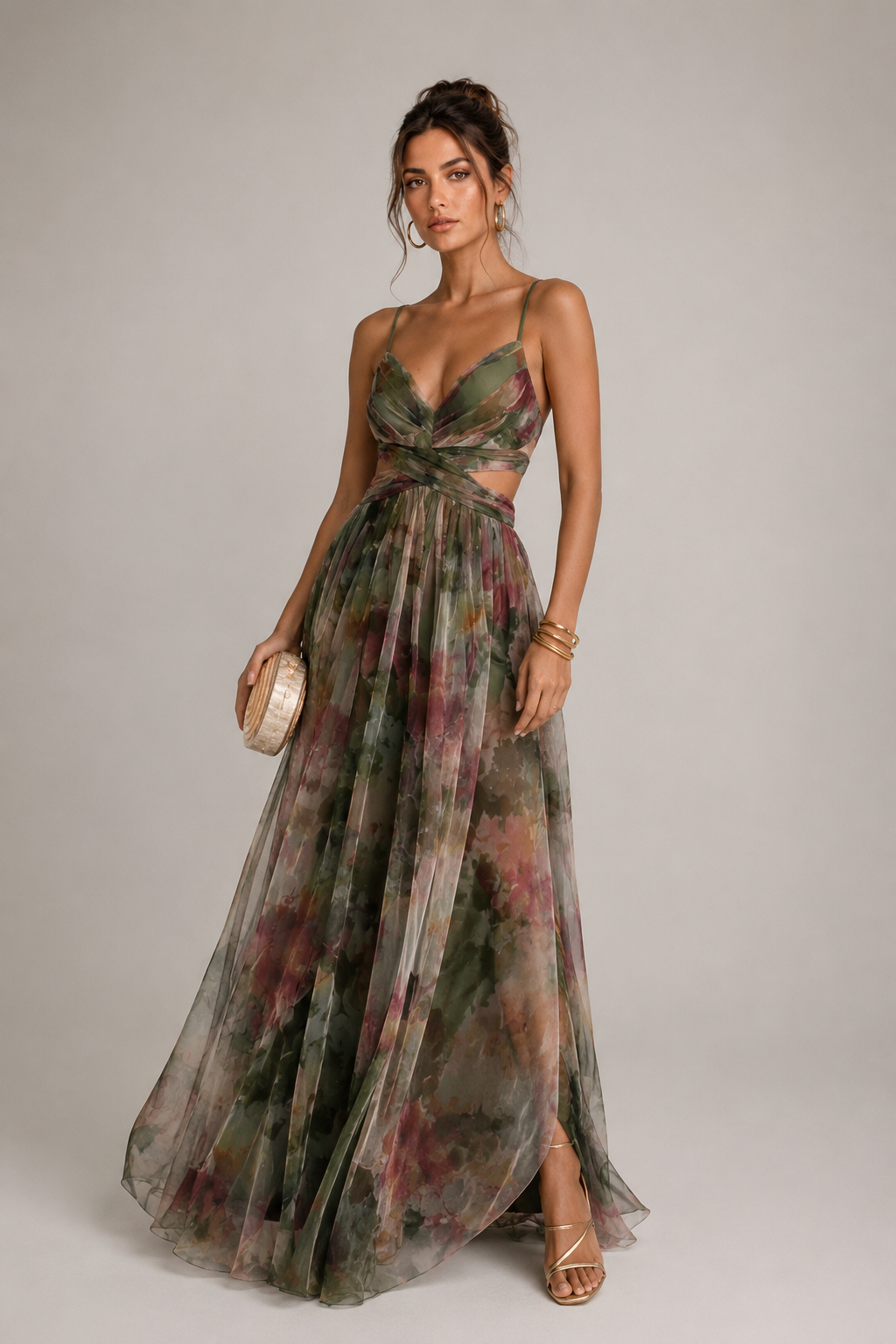 LUMIÈRE | Vestido largo floral elegante