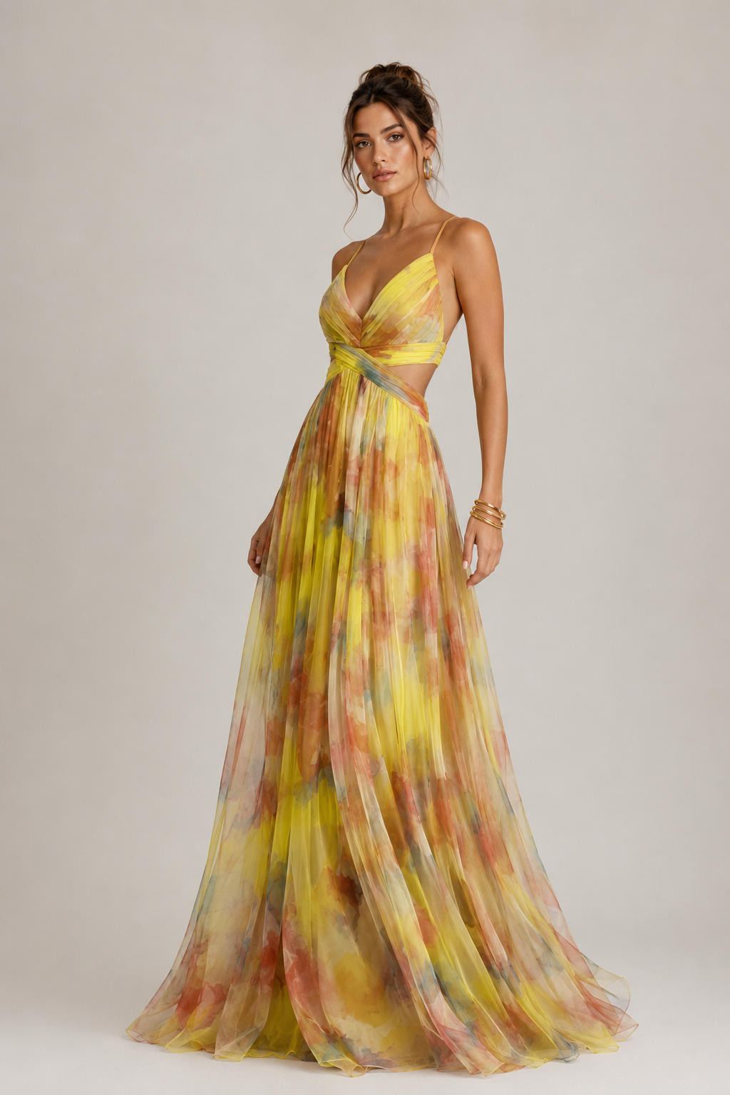 LUMIÈRE | Vestido largo floral elegante
