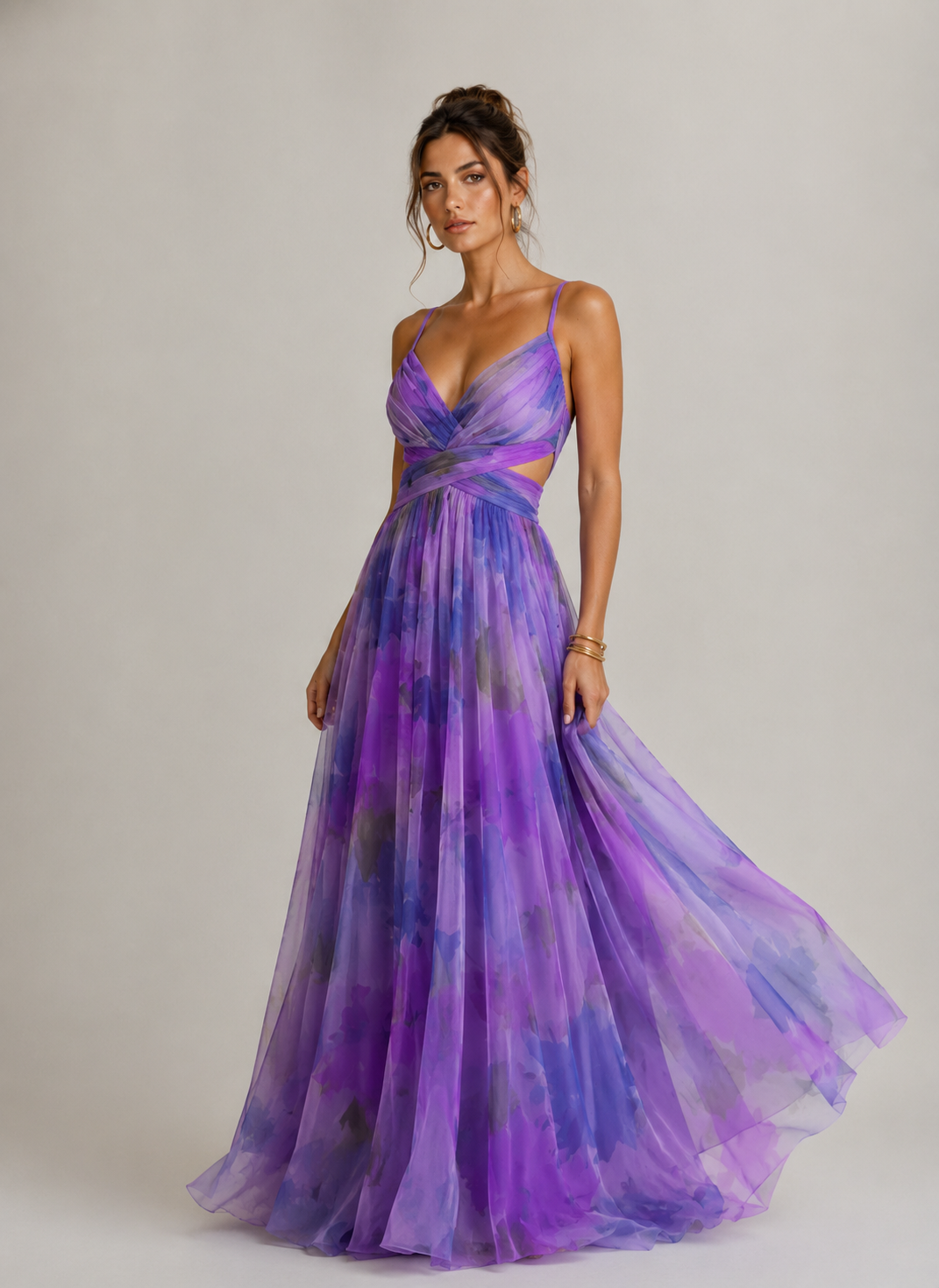 LUMIÈRE | Vestido largo floral elegante