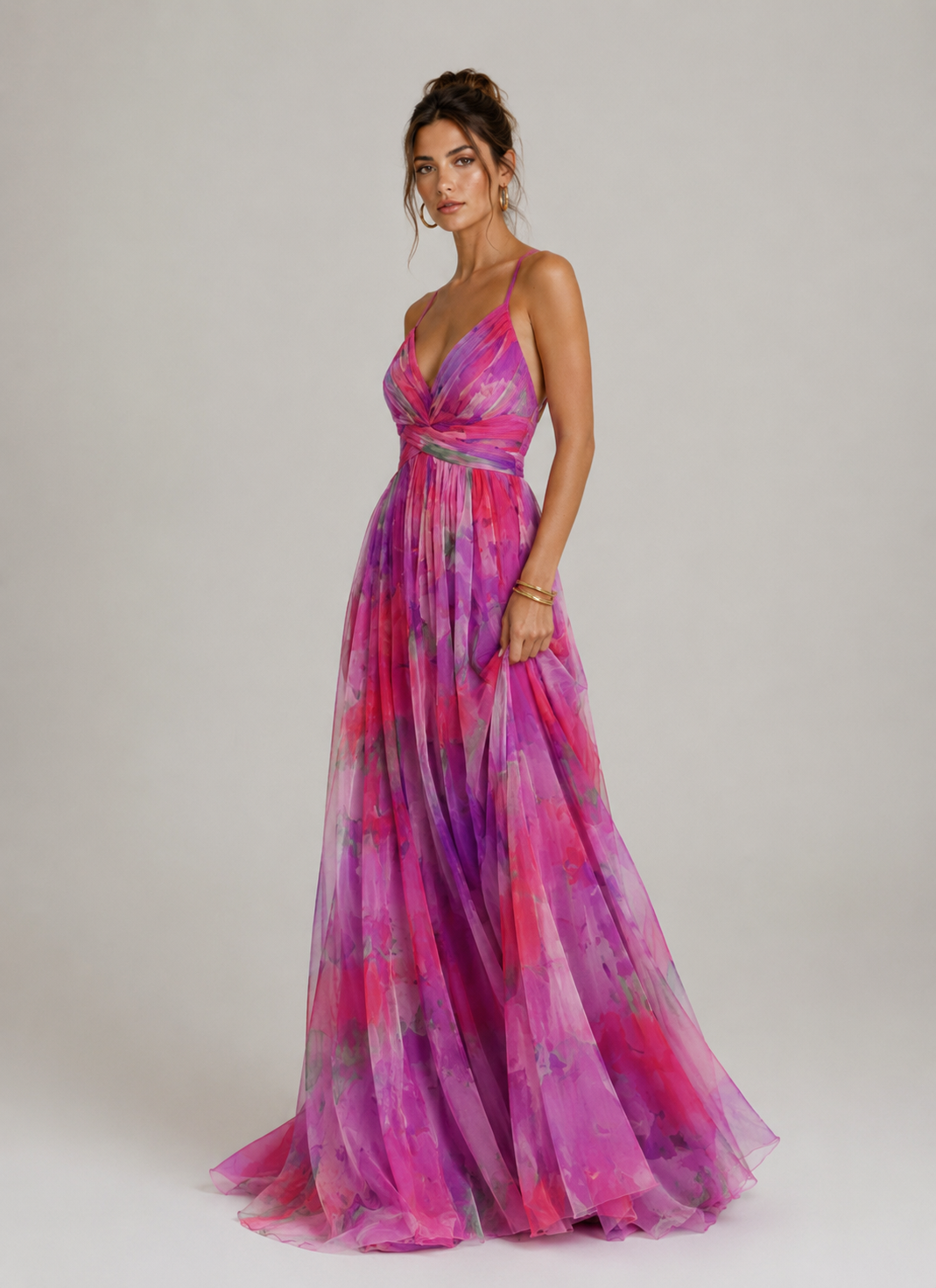 LUMIÈRE | Vestido largo floral elegante