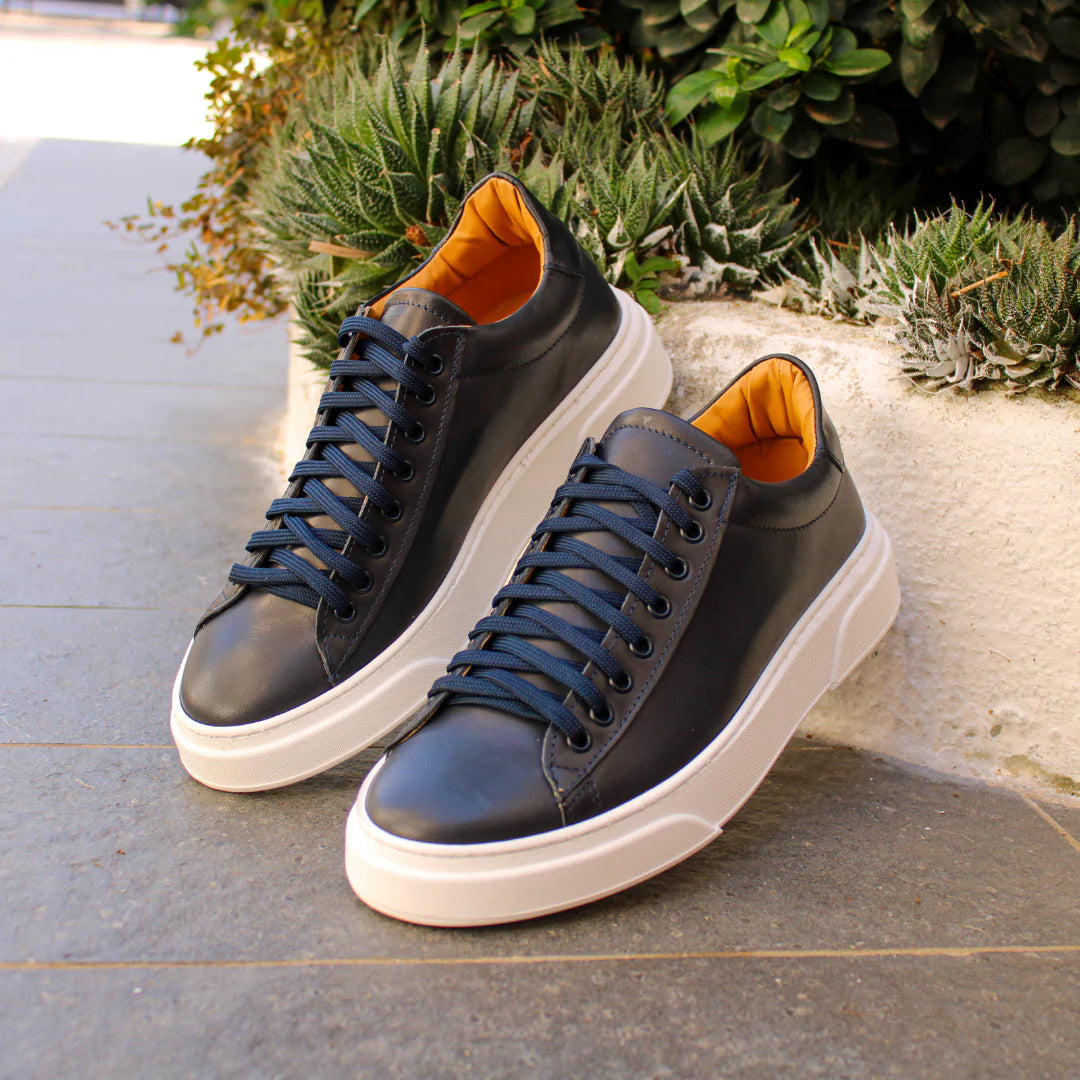 Chelsea™ | Zapatillas de Piel Azul